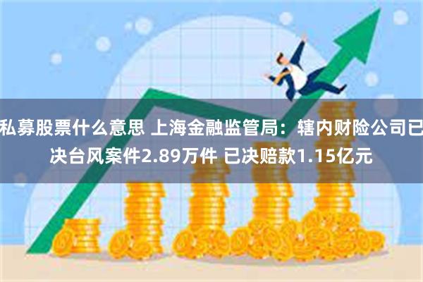 私募股票什么意思 上海金融监管局：辖内财险公司已决台风案件2.89万件 已决赔款1.15亿元