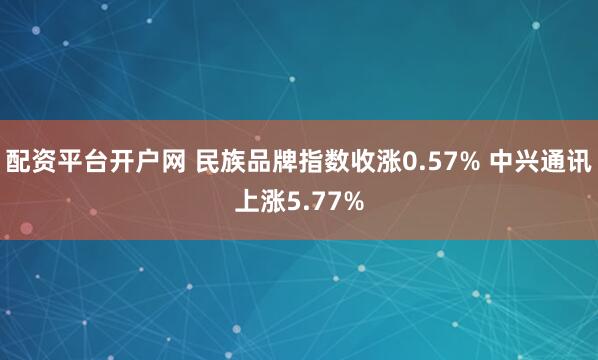 配资平台开户网 民族品牌指数收涨0.57% 中兴通讯上涨5.77%