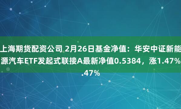 上海期货配资公司 2月26日基金净值：华安中证新能源汽车ETF发起式联接A最新净值0.5384，涨1.47%